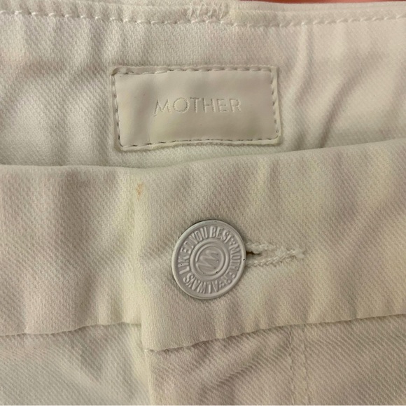 MOTHER The Looker Crop Jeans Size 30 White Glass Slipper - Picture 8 of 11